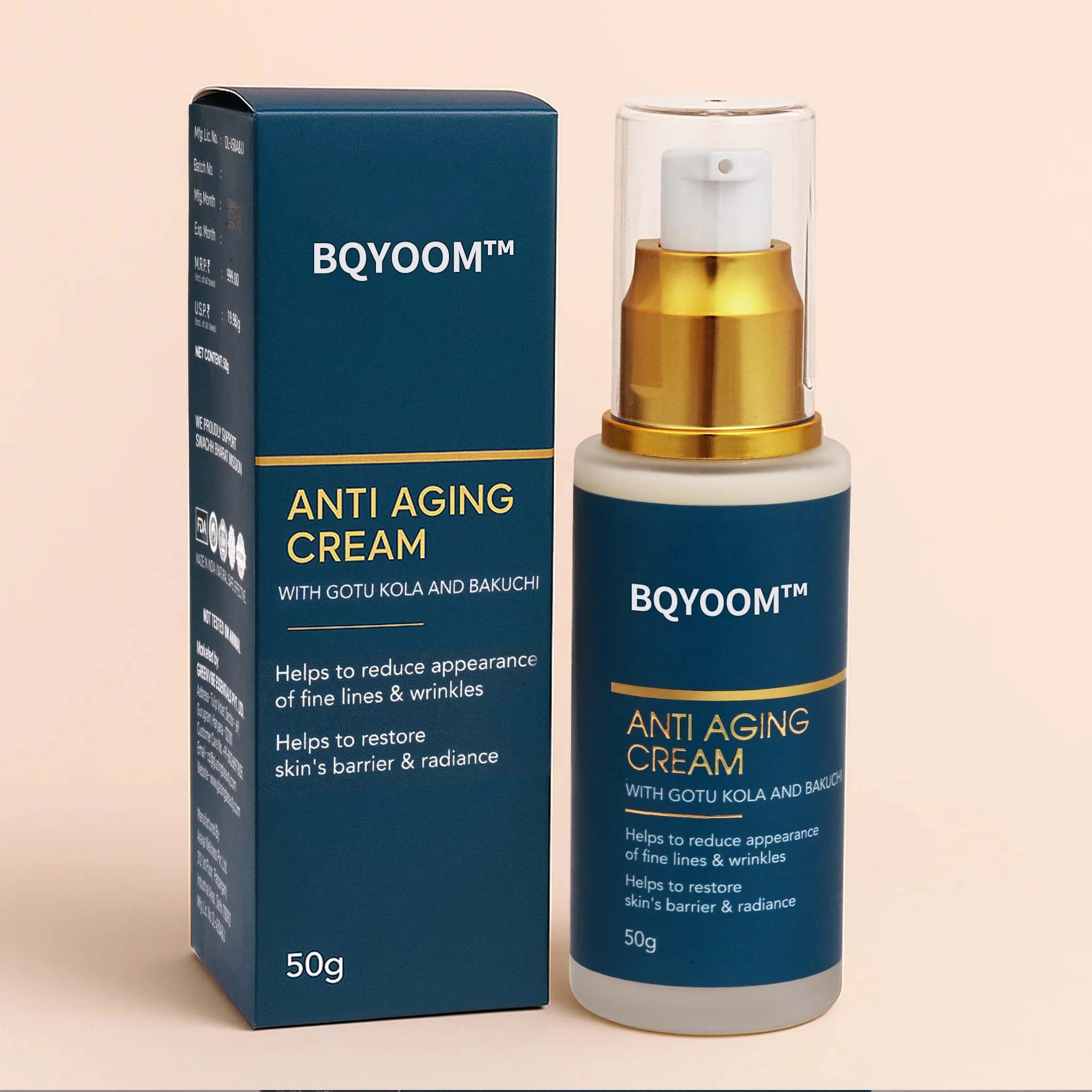 BQYOOM Anti-Aging Cream With Bakuchiol & Gotu Kola